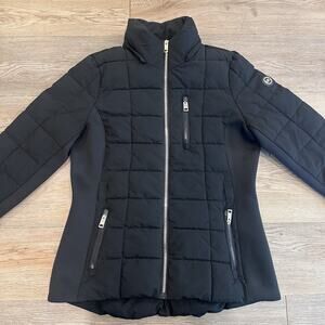 Michael Kors Women’s Large Black Puffer Jacket Coat Winter EUC